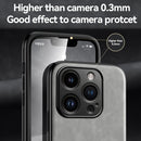 Skin Feel Magnetic Leather Back Phone Case, For iPhone 17e / 16e, For iPhone 17 Pro Max, For iPhone 17 Pro, For iPhone 17, For iPhone Air, For iPhone 16 Pro Max