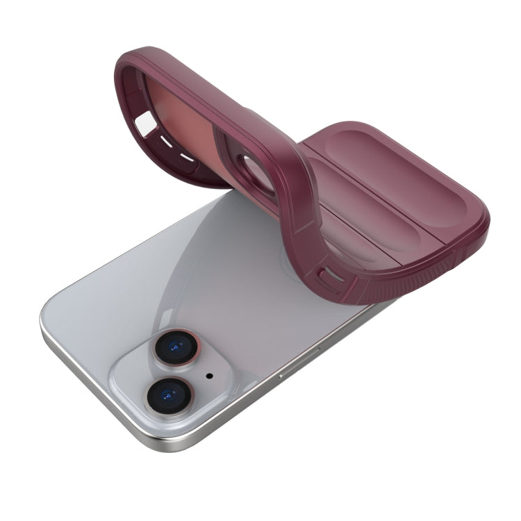 For iPhone 15 Magic Shield TPU + Flannel Phone Case