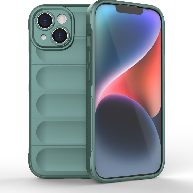 For iPhone 15 Magic Shield TPU + Flannel Phone Case