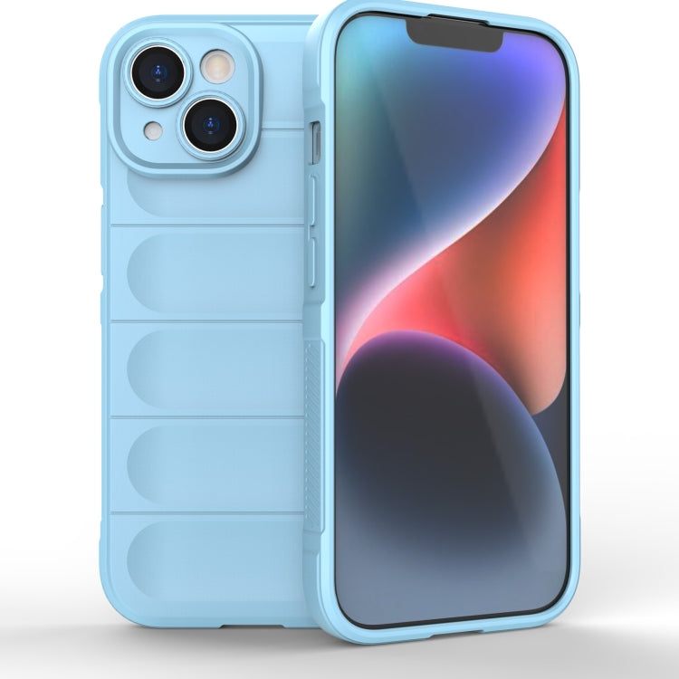 For iPhone 15 Magic Shield TPU + Flannel Phone Case