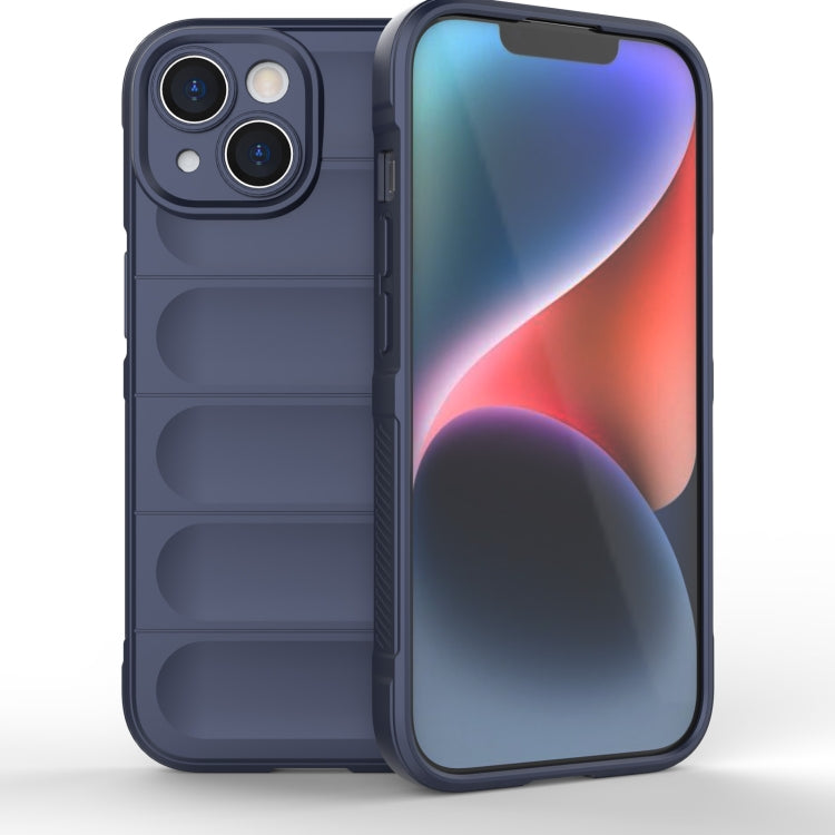 For iPhone 15 Magic Shield TPU + Flannel Phone Case