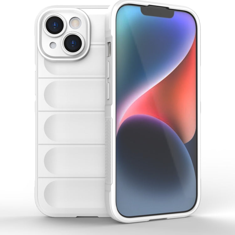 For iPhone 15 Magic Shield TPU + Flannel Phone Case