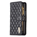 Diamond Lattice Zipper Wallet Leather Flip Phone Case, For Samsung Galaxy Z Fold5
