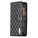 Diamond Lattice Zipper Wallet Leather Flip Phone Case, For Galaxy Z Fold8 5G, For Samsung Galaxy Z Fold7, For Samsung Galaxy Z Fold6, For Samsung Galaxy Z Fold5