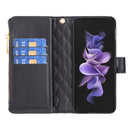 Diamond Lattice Zipper Wallet Leather Flip Phone Case, For Galaxy Z Fold8 5G, For Samsung Galaxy Z Fold7, For Samsung Galaxy Z Fold6, For Samsung Galaxy Z Fold5