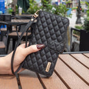 Diamond Lattice Zipper Wallet Leather Flip Phone Case, For Galaxy Z Fold8 5G, For Samsung Galaxy Z Fold7, For Samsung Galaxy Z Fold6, For Samsung Galaxy Z Fold5