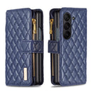 Diamond Lattice Zipper Wallet Leather Flip Phone Case, For Galaxy Z Fold8 5G, For Samsung Galaxy Z Fold7, For Samsung Galaxy Z Fold6, For Samsung Galaxy Z Fold5