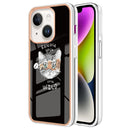 For iPhone 15 Pro Electroplating Marble Dual-side IMD Phone Case