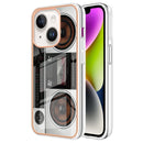 For iPhone 15 Pro Electroplating Marble Dual-side IMD Phone Case
