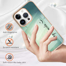 For iPhone 15 Pro Electroplating Marble Dual-side IMD Phone Case