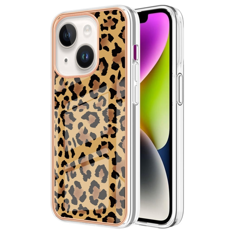 For iPhone 16 Electroplating Marble Dual-side IMD Phone Case