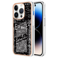 For iPhone 15 Pro Electroplating Marble Dual-side IMD Phone Case