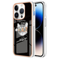 For iPhone 15 Pro Electroplating Marble Dual-side IMD Phone Case