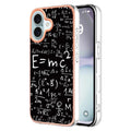 For iPhone 16 Electroplating Marble Dual-side IMD Phone Case