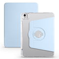 For iPad Air 11 inch 2024 Clear Acrylic 360 Rotation Detachable Leather Tablet Case