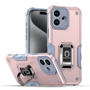 For iPhone 15 Pro Ring Holder Non-slip Shockproof Armor Phone Case