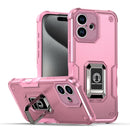 For iPhone 15 Pro Ring Holder Non-slip Shockproof Armor Phone Case