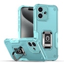 For iPhone 15 Pro Ring Holder Non-slip Shockproof Armor Phone Case
