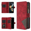 Rhombus Texture Zipper Wallet Leather Phone Case, For Samsung Galaxy Z Fold4, For Samsung Galaxy Z Fold3