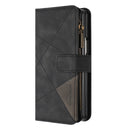Rhombus Texture Zipper Wallet Leather Phone Case, For Samsung Galaxy Z Fold4, For Samsung Galaxy Z Fold3