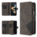 Rhombus Texture Zipper Wallet Leather Phone Case, For Galaxy Z Fold8 5G, For Samsung Galaxy Z Fold7, For Samsung Galaxy Z Fold6, For Samsung Galaxy Z Fold5
