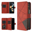 Rhombus Texture Zipper Wallet Leather Phone Case, For Galaxy Z Fold8 5G, For Samsung Galaxy Z Fold7, For Samsung Galaxy Z Fold6, For Samsung Galaxy Z Fold5