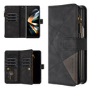 Rhombus Texture Zipper Wallet Leather Phone Case, For Galaxy Z Fold8 5G, For Samsung Galaxy Z Fold7, For Samsung Galaxy Z Fold6, For Samsung Galaxy Z Fold5