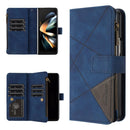 Rhombus Texture Zipper Wallet Leather Phone Case, For Galaxy Z Fold8 5G, For Samsung Galaxy Z Fold7, For Samsung Galaxy Z Fold6, For Samsung Galaxy Z Fold5