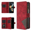 Rhombus Texture Zipper Wallet Leather Phone Case, For Galaxy Z Fold8 5G, For Samsung Galaxy Z Fold7, For Samsung Galaxy Z Fold6, For Samsung Galaxy Z Fold5