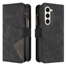 Rhombus Texture Zipper Wallet Leather Phone Case, For Galaxy Z Fold8 5G, For Samsung Galaxy Z Fold7, For Samsung Galaxy Z Fold6, For Samsung Galaxy Z Fold5