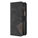 Rhombus Texture Zipper Wallet Leather Phone Case, For Galaxy Z Fold8 5G, For Samsung Galaxy Z Fold7, For Samsung Galaxy Z Fold6, For Samsung Galaxy Z Fold5