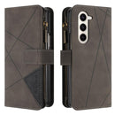 Rhombus Texture Zipper Wallet Leather Phone Case, For Galaxy Z Fold8 5G, For Samsung Galaxy Z Fold7, For Samsung Galaxy Z Fold6, For Samsung Galaxy Z Fold5