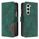 Rhombus Texture Zipper Wallet Leather Phone Case, For Galaxy Z Fold8 5G, For Samsung Galaxy Z Fold7, For Samsung Galaxy Z Fold6, For Samsung Galaxy Z Fold5