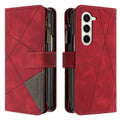 Rhombus Texture Zipper Wallet Leather Phone Case, For Galaxy Z Fold8 5G, For Samsung Galaxy Z Fold7, For Samsung Galaxy Z Fold6, For Samsung Galaxy Z Fold5