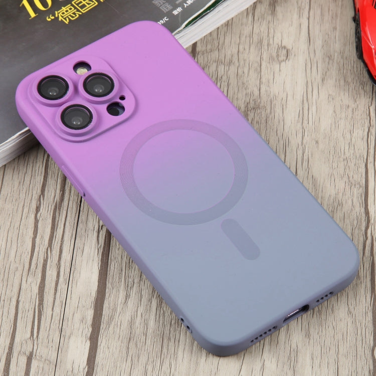 For iPhone 16 Plus Liquid TPU Silicone Gradient MagSafe Phone Case