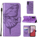 For Samsung Galaxy S23 FE 5G Embossed Butterfly Leather Phone Case