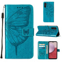 For Samsung Galaxy S23 FE 5G Embossed Butterfly Leather Phone Case