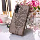 For Samsung Galaxy S23 FE 5G Embossed Butterfly Leather Phone Case