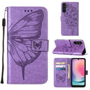 For Samsung Galaxy S23 FE 5G Embossed Butterfly Leather Phone Case