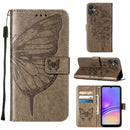 For Samsung Galaxy S23 FE 5G Embossed Butterfly Leather Phone Case
