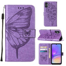 For Samsung Galaxy S23 FE 5G Embossed Butterfly Leather Phone Case