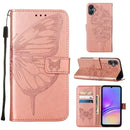 For Samsung Galaxy S23 FE 5G Embossed Butterfly Leather Phone Case