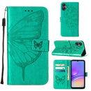 For Samsung Galaxy S23 FE 5G Embossed Butterfly Leather Phone Case