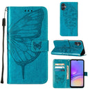 For Samsung Galaxy S23 FE 5G Embossed Butterfly Leather Phone Case