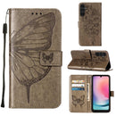 For Samsung Galaxy S23 FE 5G Embossed Butterfly Leather Phone Case