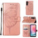 For Samsung Galaxy S23 FE 5G Embossed Butterfly Leather Phone Case