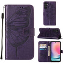 For Samsung Galaxy S23 FE 5G Embossed Butterfly Leather Phone Case