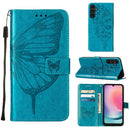 For Samsung Galaxy S23 FE 5G Embossed Butterfly Leather Phone Case