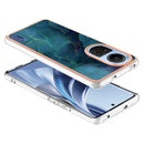 For OPPO Reno 10 5G Electroplating Marble Dual-side IMD Phone Case