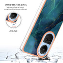 For OPPO Reno 10 5G Electroplating Marble Dual-side IMD Phone Case